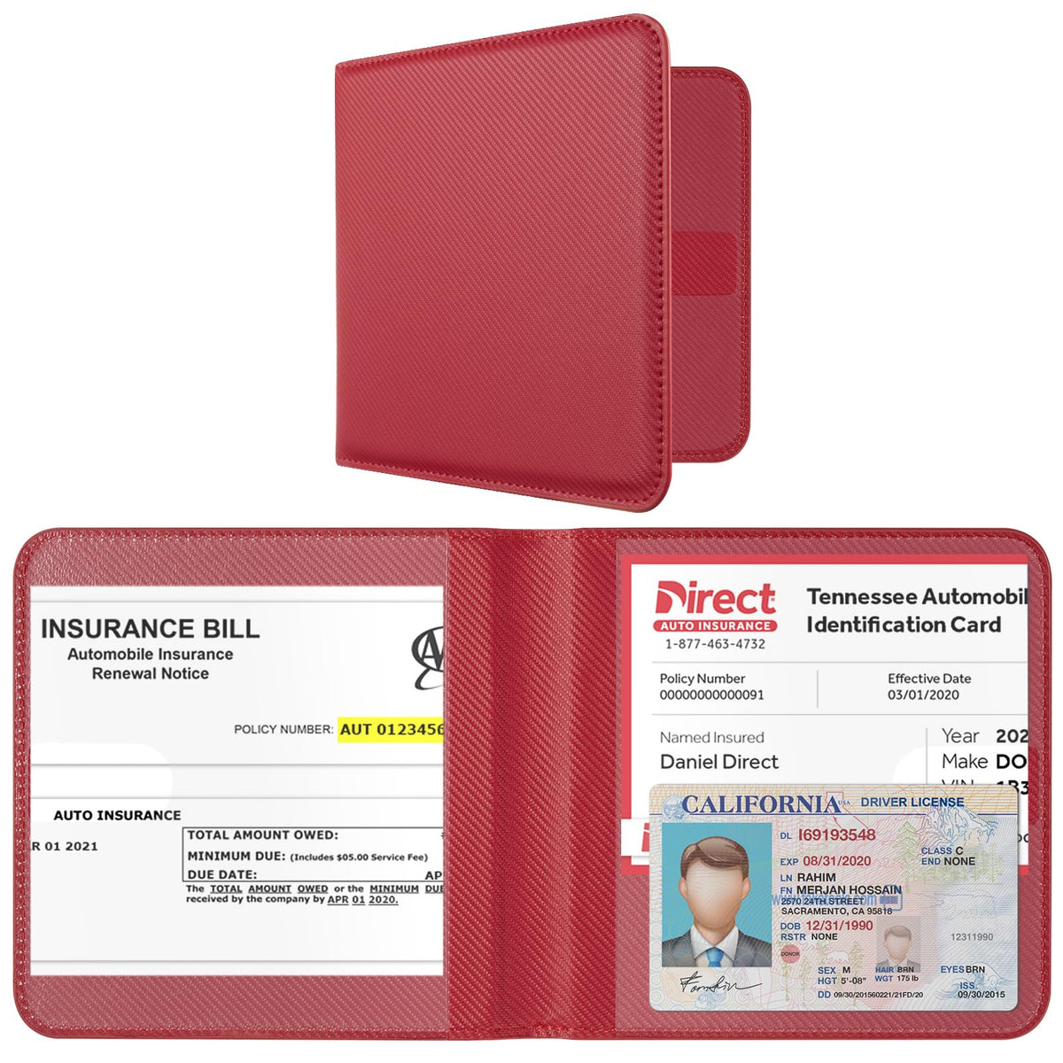 CoBak Car Registration and Insurance Holder for Men and Women