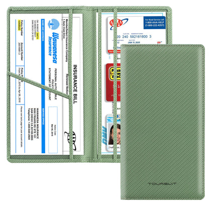 TOURSUIT Car Registration & Insurance Card Holder, Carbon Blue