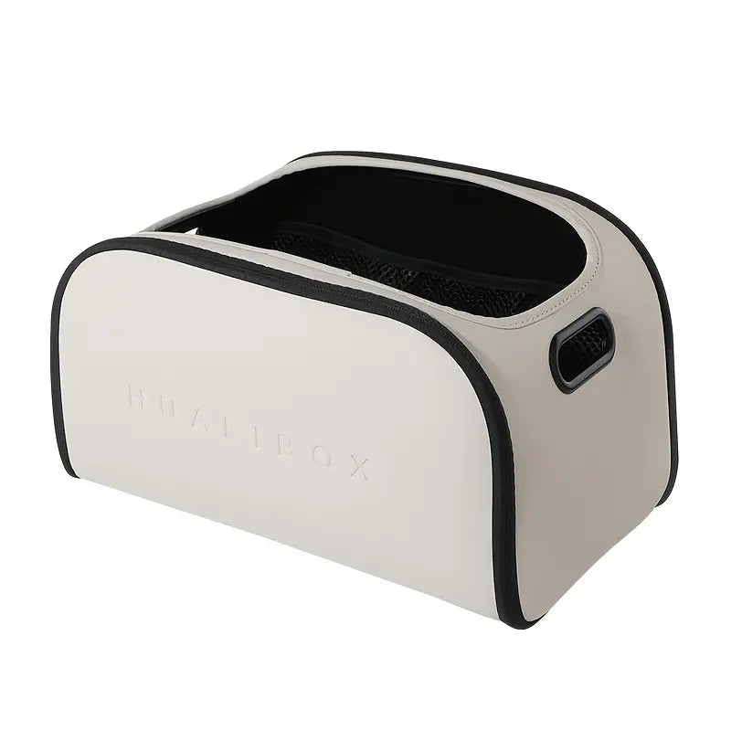 Textured Leather Car Multifunctional Storage Box, Large Capacity Car Storage Organizer for Front Seat and Trunk, Car Interior Organizers, Compatible with Various Car Models, Car Backseat Organizer