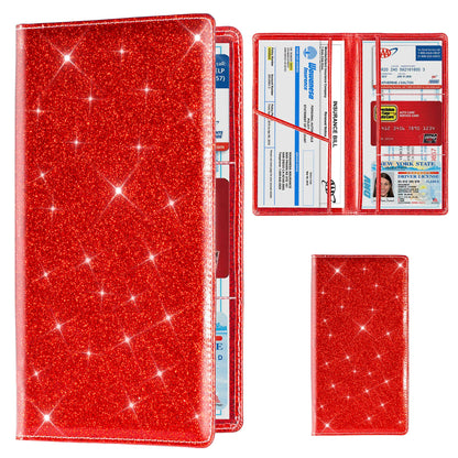 TOURSUIT Car Registration & Insurance Card Holder, Carbon Fiber Black