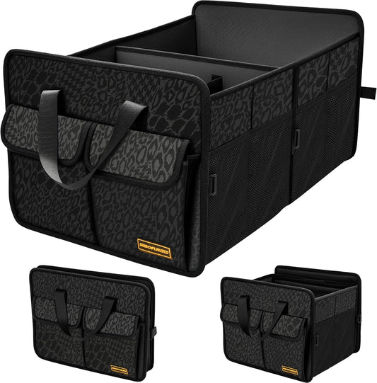 SIBOFUEGO Sturdy Car Trunk Organizer - Firm Inner Panels, Foldable Storage
