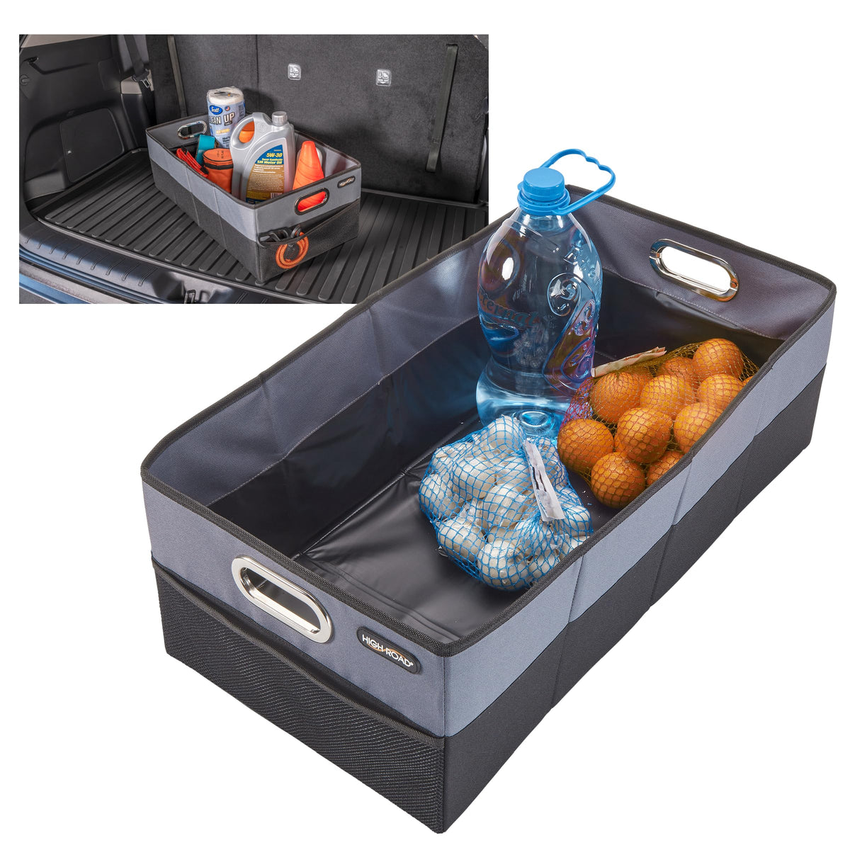 CargoCube Car Trunk Storage Bins - Set of 2 Leakproof Car Box Organizers