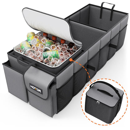 HOTOR Trunk Organizer, Sturdy Foldable with Cooler for Car, Sudan & SUV