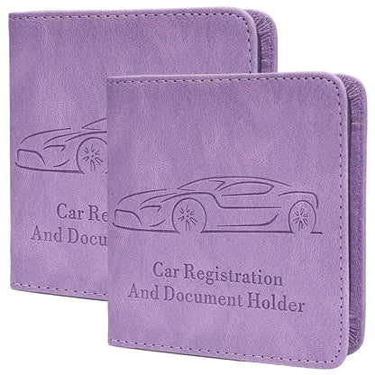 Car Registration and Insurance Holder, Vehicle Glove Box Car Organizer with Magnetic Closure for Documents, Cards, License Car Organization, 1-Pack Black