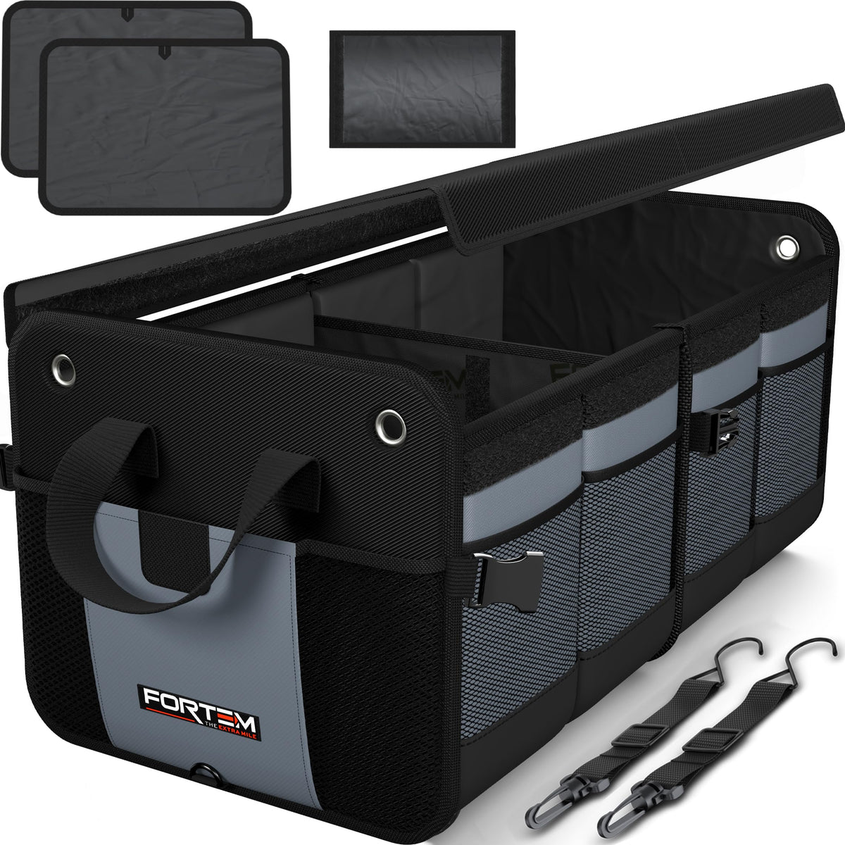 FORTEM Trunk Organizer - Collapsible Car Organizer & Storage Bag for SUVs