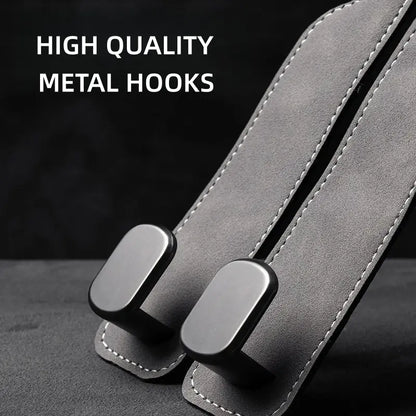 sohochic Car Seat Headrest Hooks Suede Car Storage Organizer, 2-Pack for Car Interior Accessories, Secure Hold, Space-Saving Design, Keeps Purses, Bags & Backpacks Safe