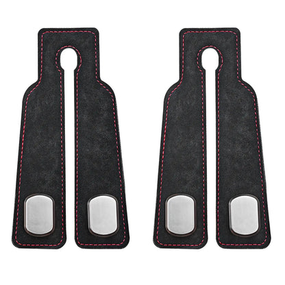 2PCS Luxurious Metal Alloy Car Headrest Hooks, Tool-Free Easy-to-Install Anti-Drop Design Leather Hangers, Stylish Car Seat Storage Accessories for Purses & Bags