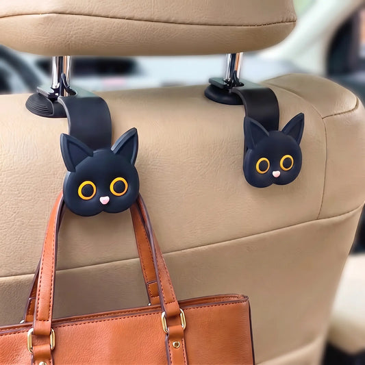 2 PCS Cute Cat Design Car Seat Back Hook, Multifunctional Car Seat Back Hidden Hook, Universal Car Interior Accessories for Women & Girls, Car Seat Decorative, Holder, Car Organizer, Car Hooks, Car Organizers and Storage-YY0