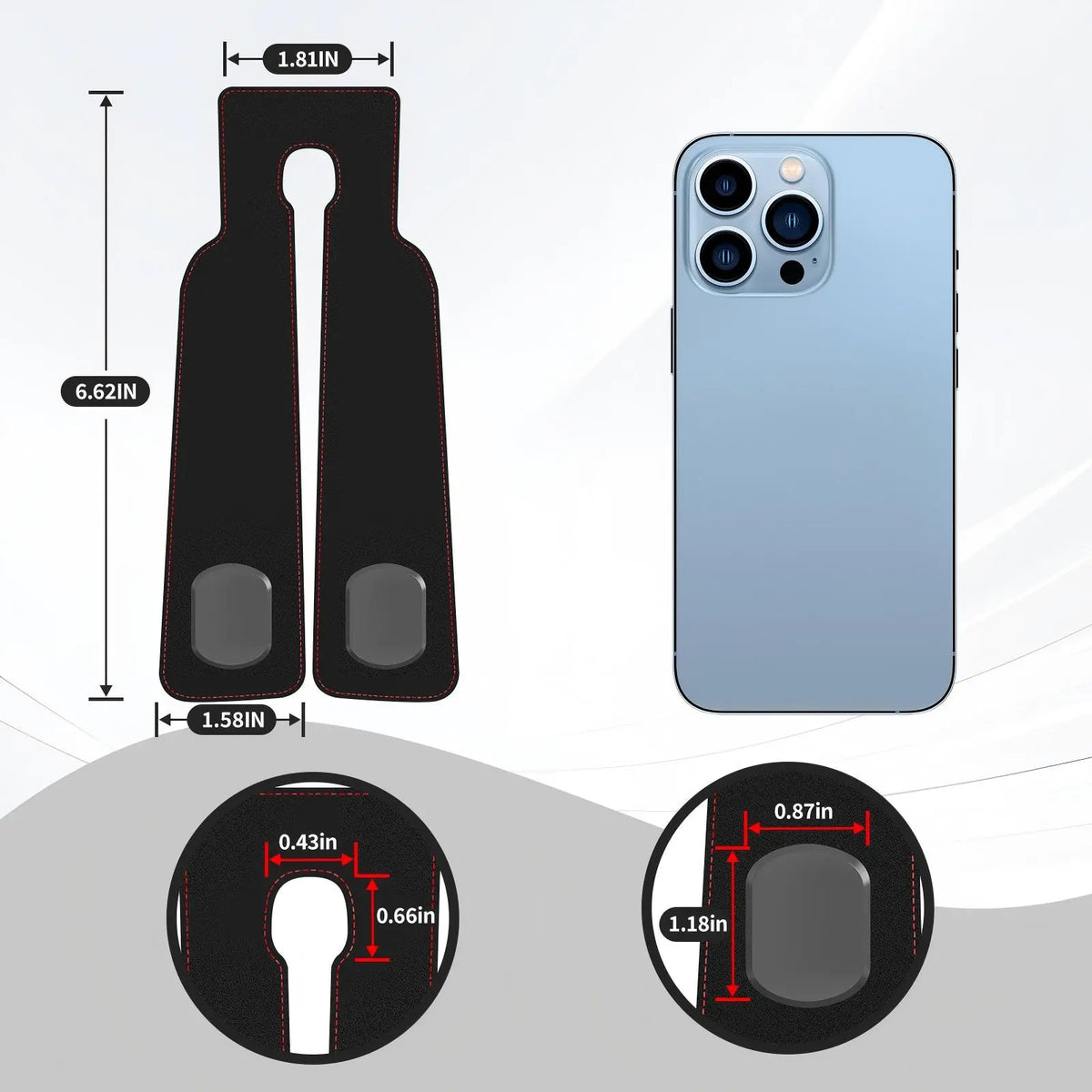 DGAPHRO 2-Pack Leather Car Seat Back Storage Hooks - Adjustable Headrest Hooks with Metal Gasket for Lasting Strength, Purse Holder for Road Trips, Grab Your Phone in Seconds