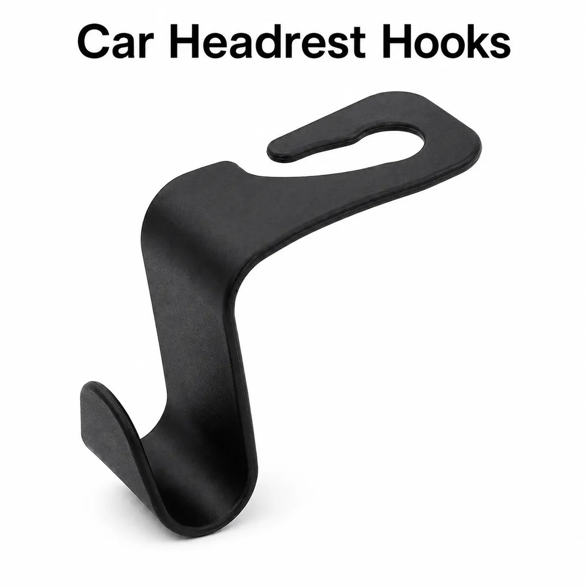 4-Pack Plastic Car Headrest Hook Set - Vehicle Organizer, Car Organization Accessories, Auto Accessories, Tool-Free Install Backseat Stowing Holders for Shopping Bags, Handbags, Jackets, Rainy Commute Umbrellas